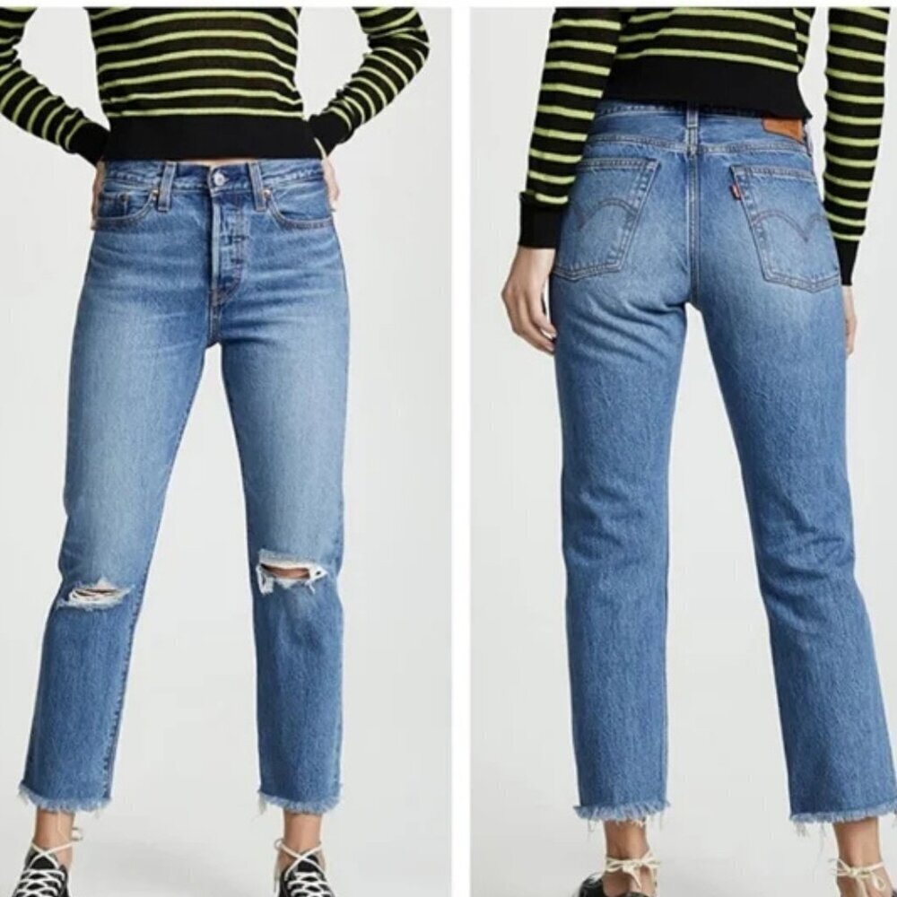 Levi's Blue Wedgie Fit High Rise Straight Jeans - 47210